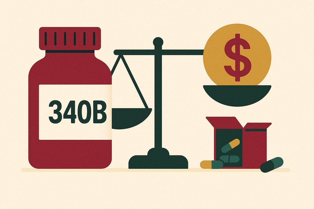 Cover illustration for “340B Drug Acquisition Cost vs Buy-and-Bill Spread Economics”