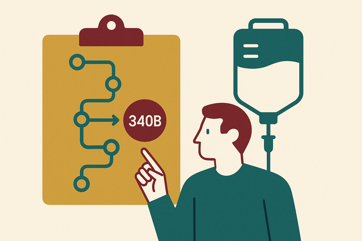Cover illustration for “340B Participation Strategy for PE-Backed Infusion Platforms”