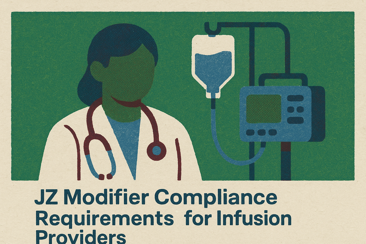 Cover illustration for “JZ Modifier Compliance Requirements for Infusion Providers”