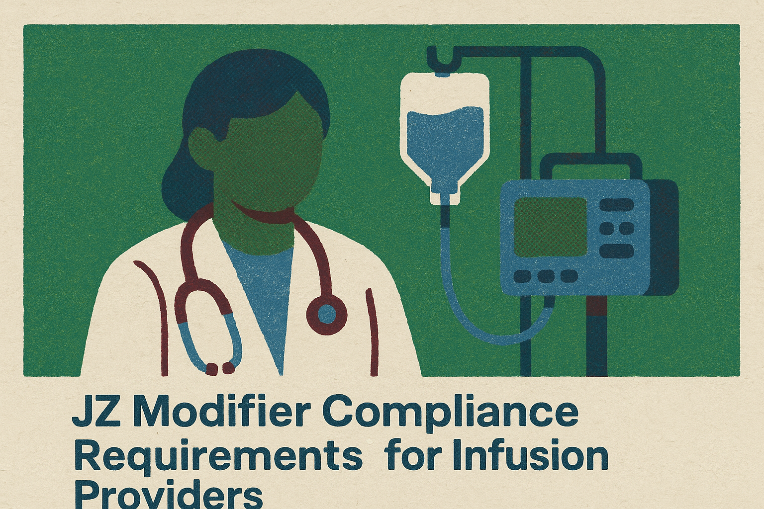 Cover illustration for “JZ Modifier Compliance Requirements for Infusion Providers”