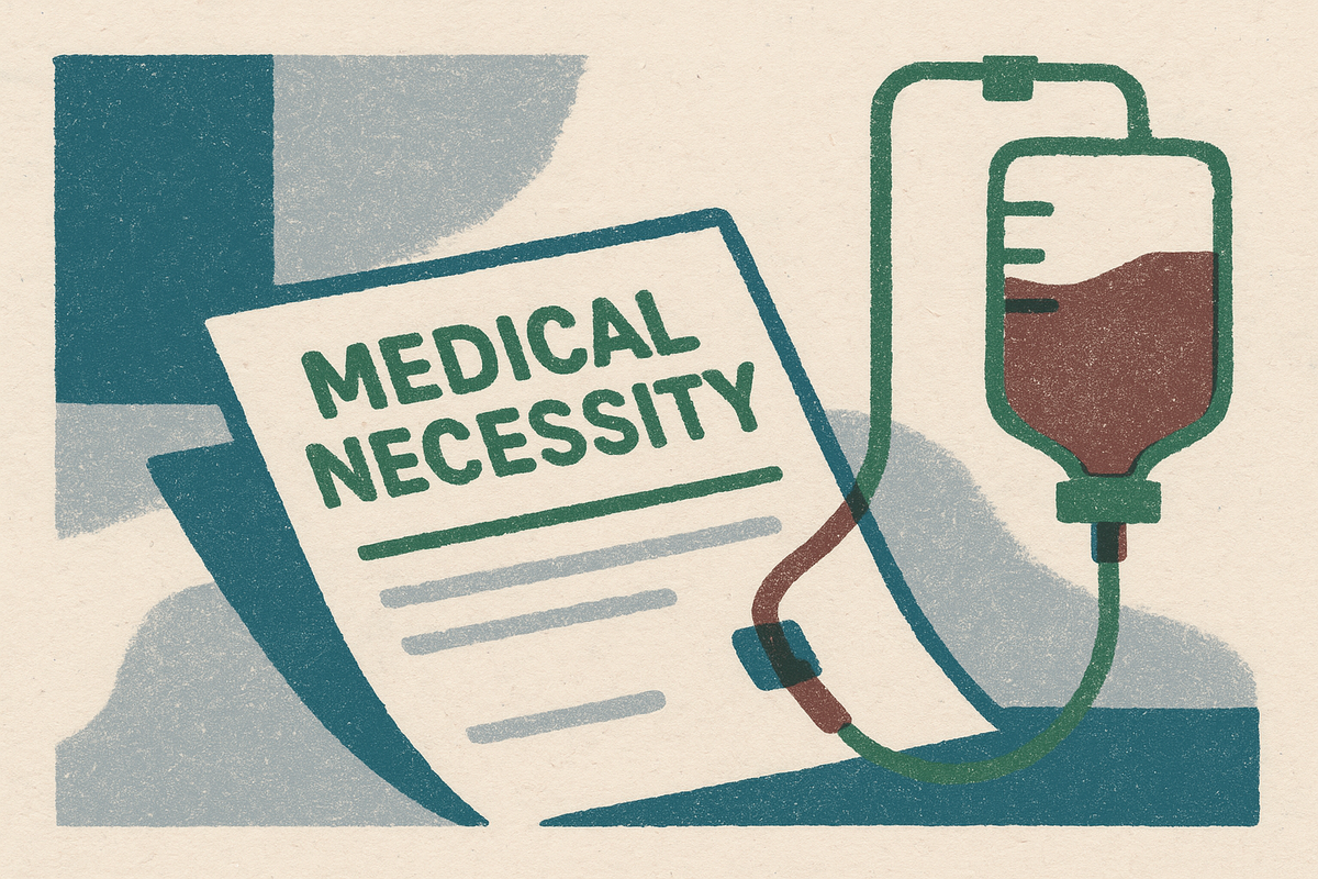 Cover illustration for “Medical Necessity Documentation for Infusion Claim Denials”