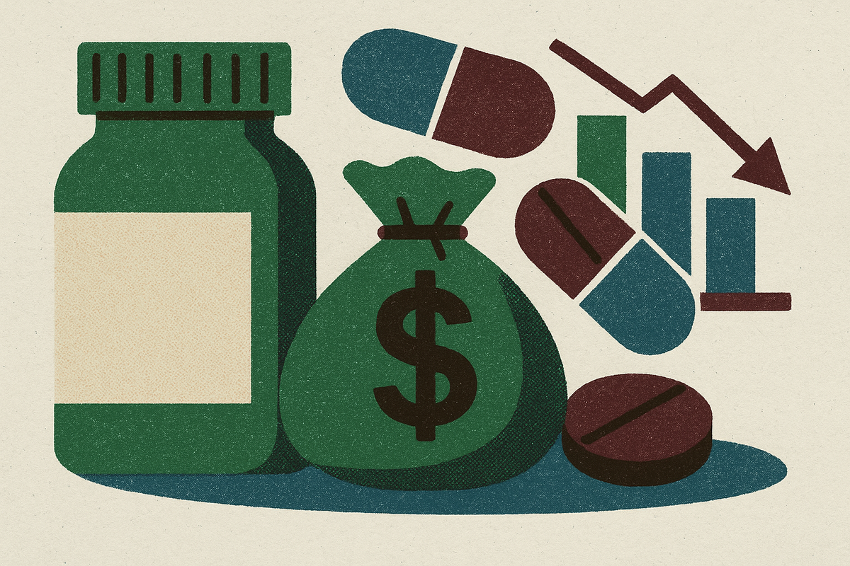 Cover illustration for “Buy-and-Bill Pharma Contracting and Margin Risks”
