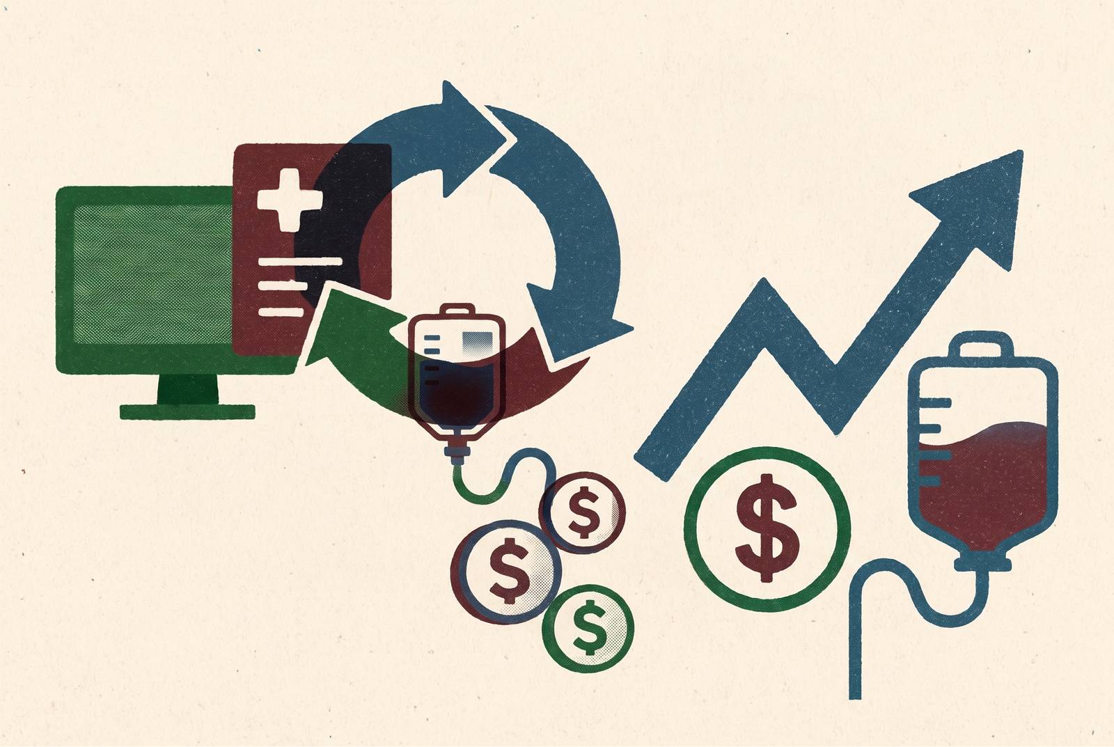 Cover illustration for “When Automated Infusion Billing Leaves Revenue on the Table Switch to a Hybrid RCM Model”