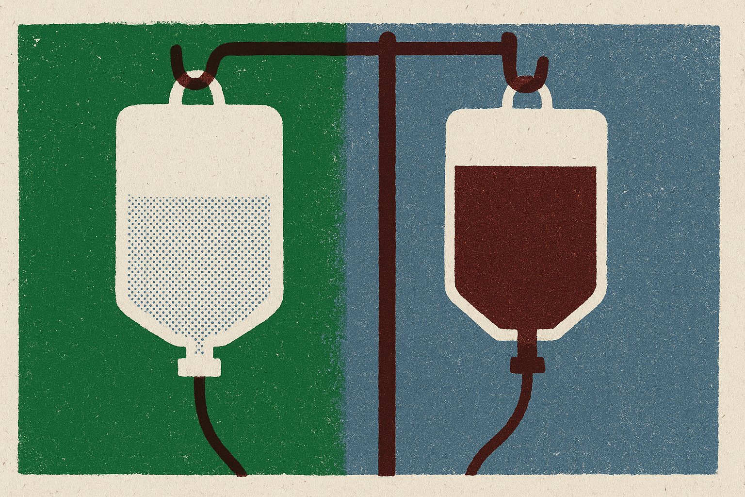 Cover illustration for “White Bagging vs Brown Bagging in Infusion Therapy”