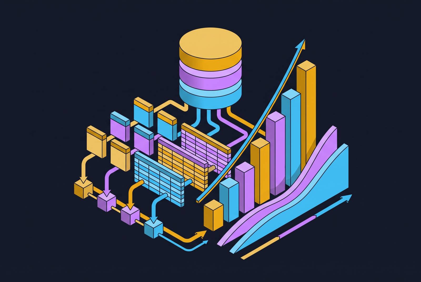 Cover illustration for “Analytical Query Performance on Supabase Postgres”