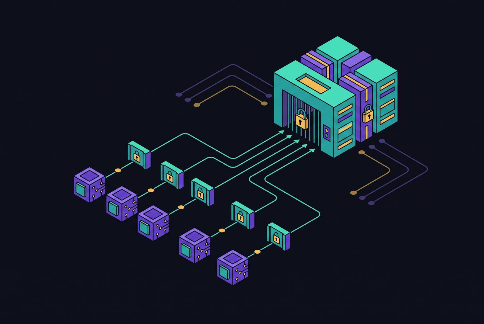 Cover illustration for “Least Privilege Data Access for AI Agent Fleets”