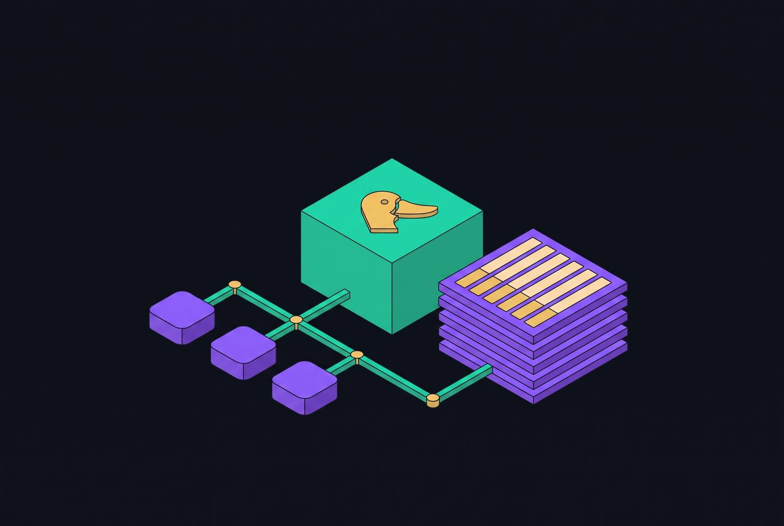 Cover illustration for “Parquet and DuckDB as the Agent Query Layer”