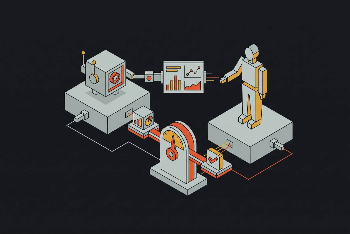 Cover illustration for “Trust Calibration When Agents Report Metrics to Humans”