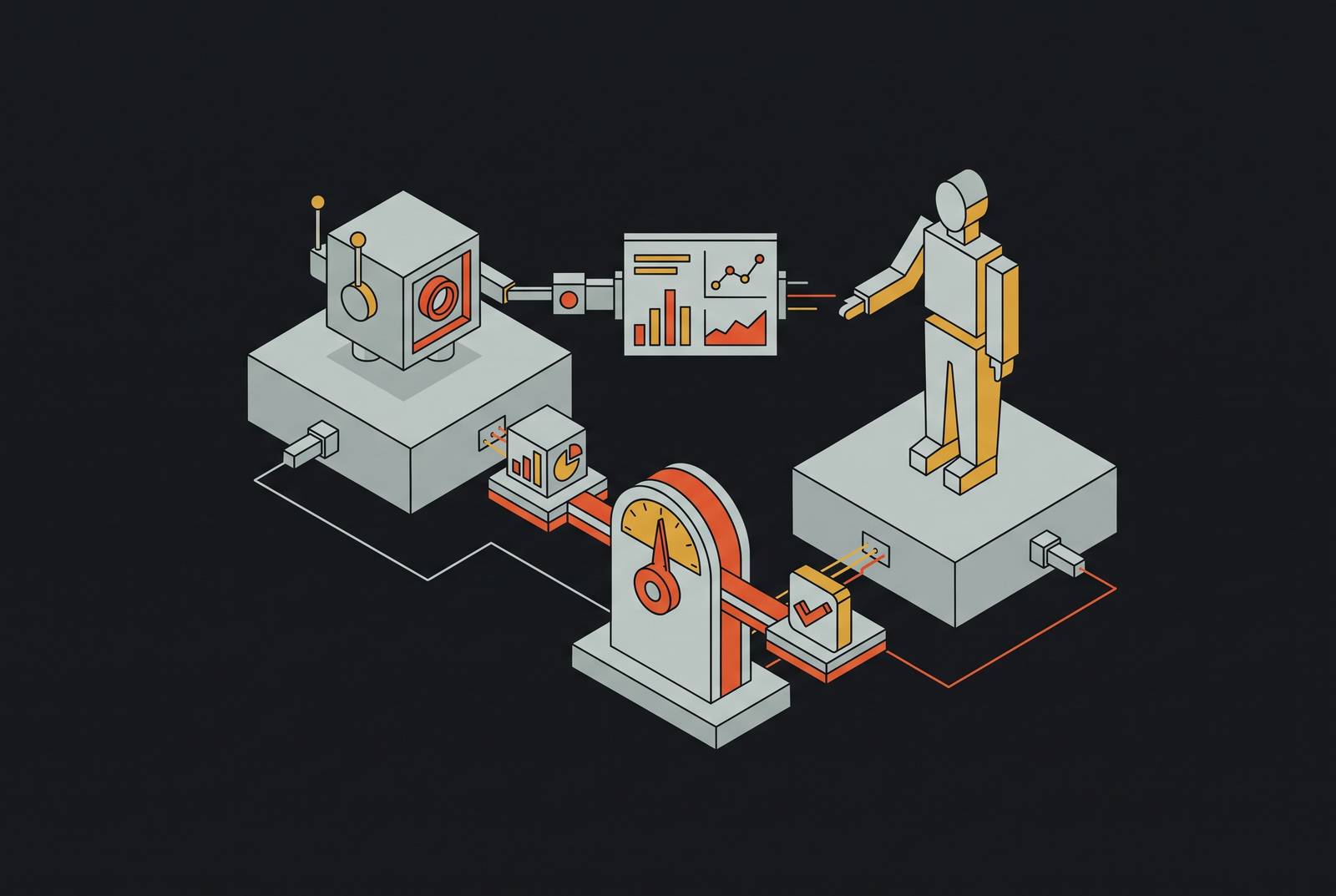 Cover illustration for “Trust Calibration When Agents Report Metrics to Humans”