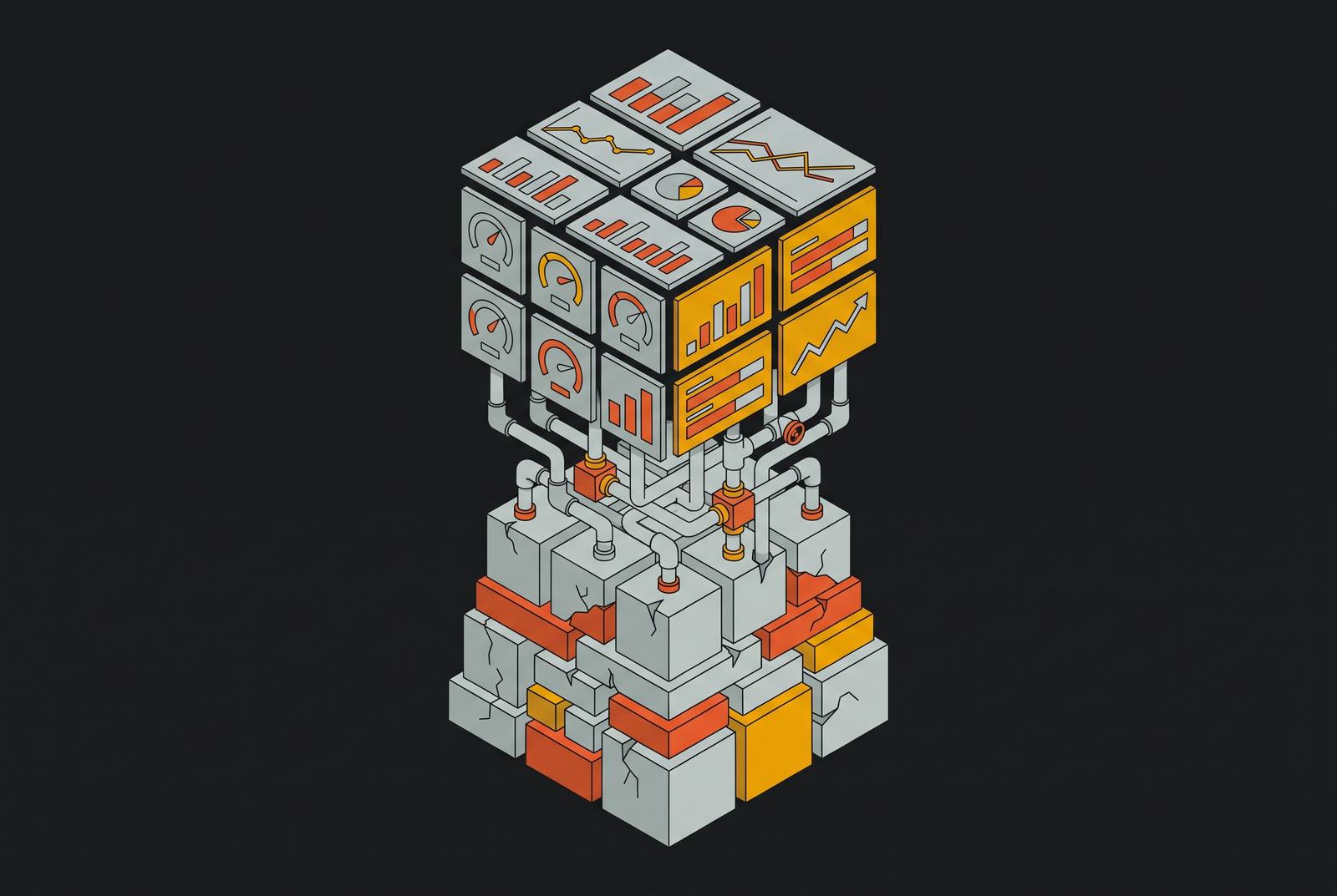 Cover illustration for “Dashboard Culture as an Operational Debt Generator”