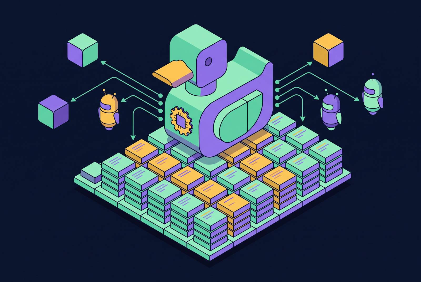 Cover illustration for “DuckDB as the Agent Query Engine Over Parquet Datasets”