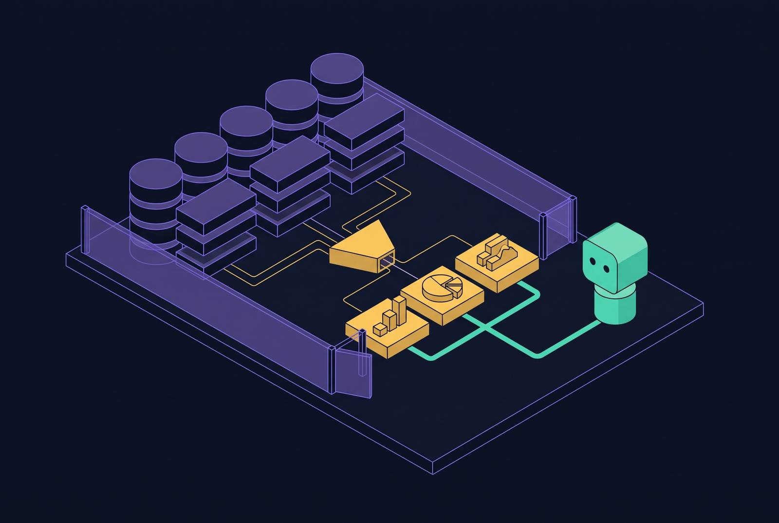 Cover illustration for “Scoping AI Agent Data Access to Pre-Aggregated Postgres Views Instead of Live Supabase Tables”