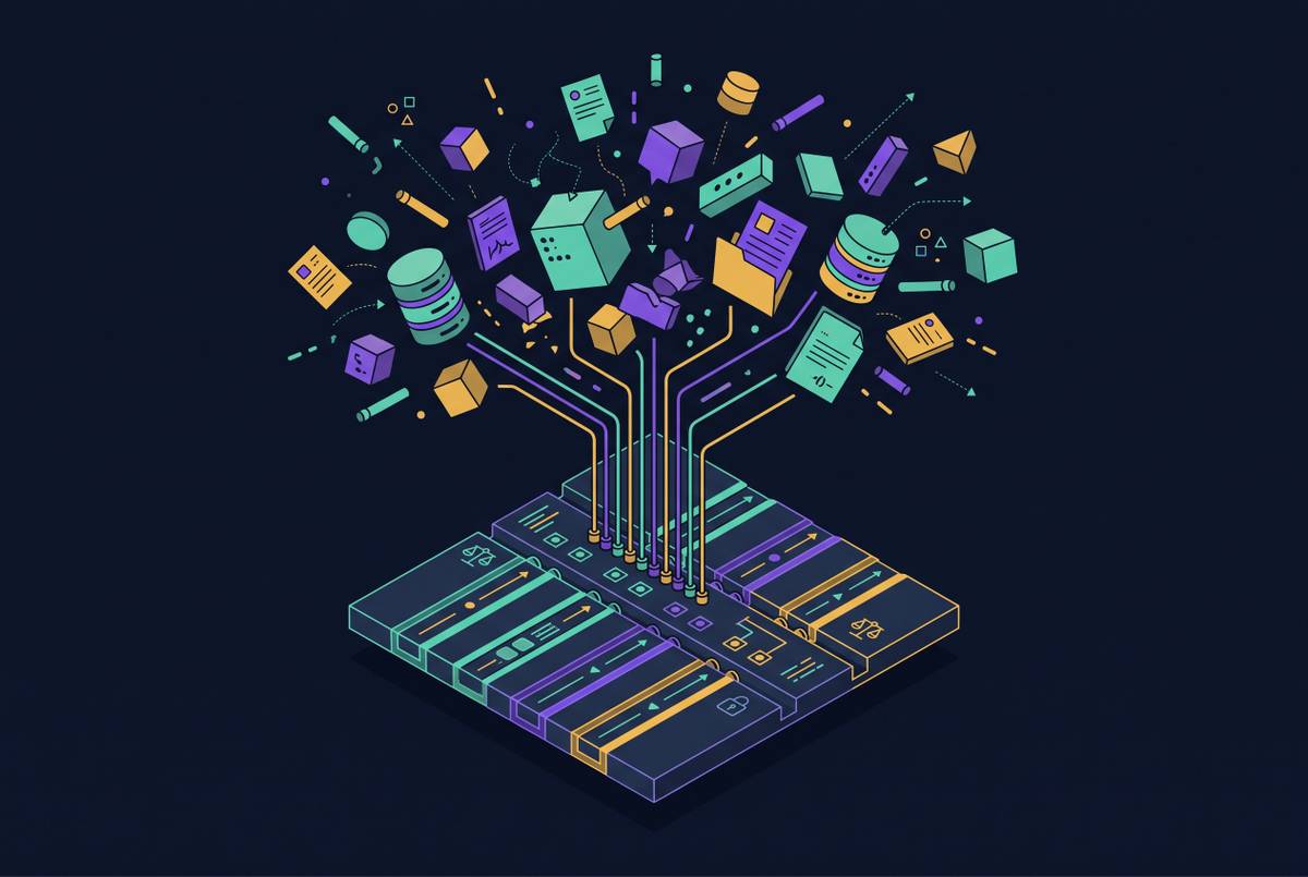 Cover illustration for “AI Data Sprawl and the Single Governed Data Layer”