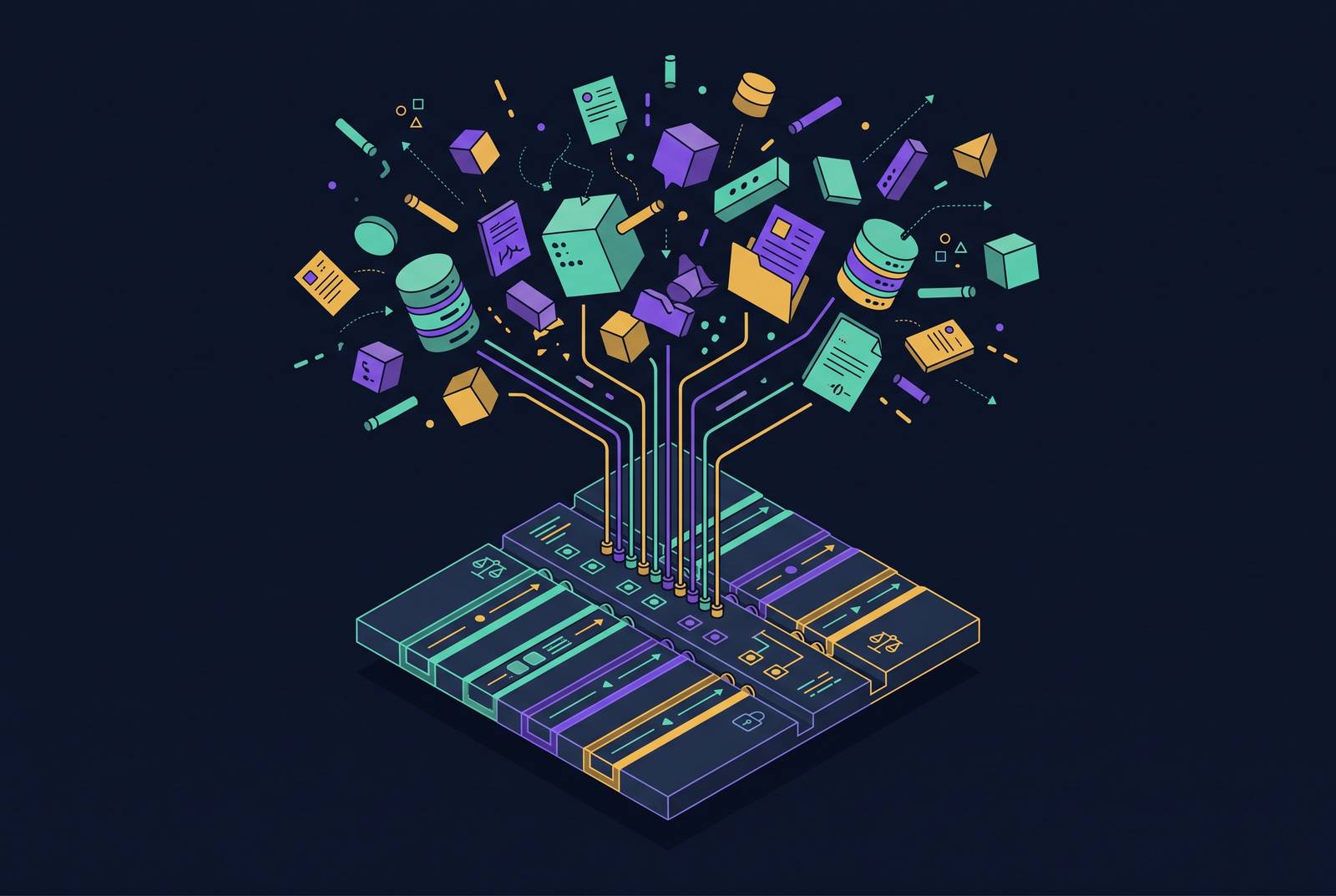 Cover illustration for “AI Data Sprawl and the Single Governed Data Layer”