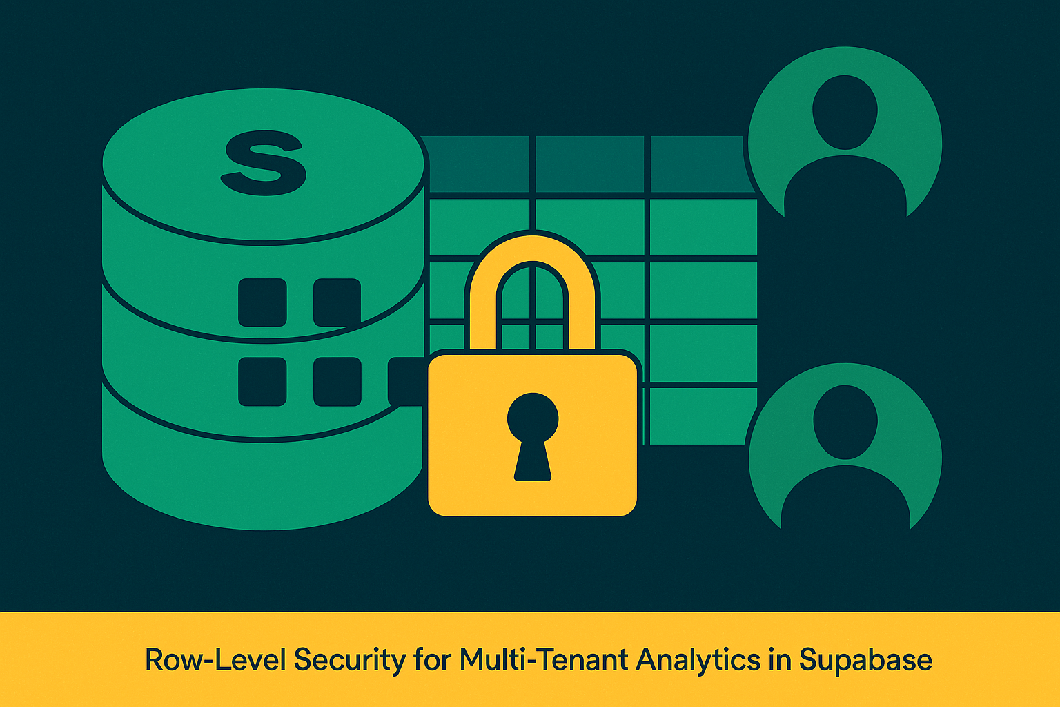 Cover illustration for “Row-Level Security for Multi-Tenant Analytics in Supabase”