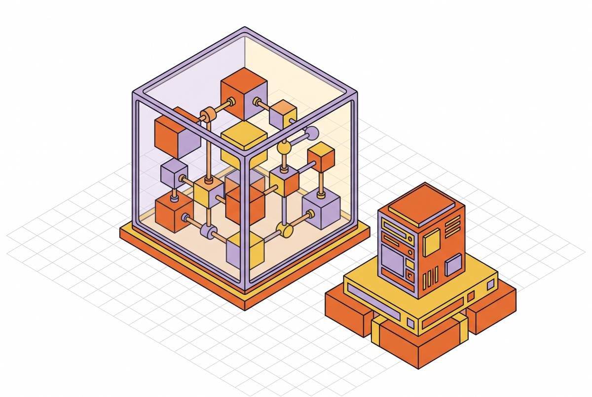 Cover illustration for “Hermetic Nix Builds Without a Global Nix Installation”
