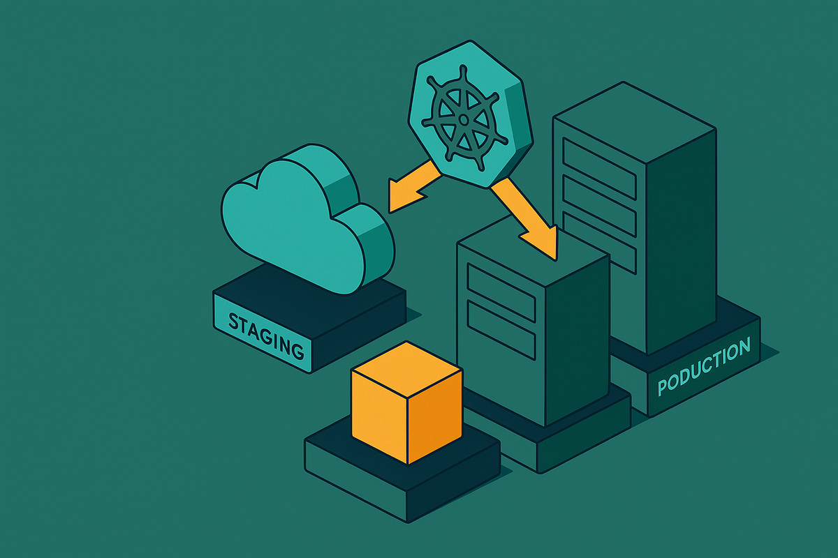 Cover illustration for “Environment Parity Between Staging and Production in Kubernetes”