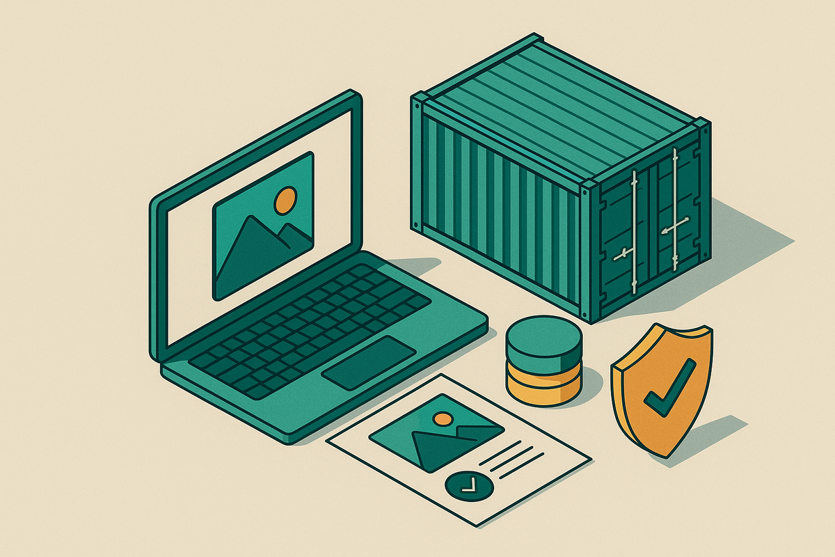 Cover illustration for “Container Image Reproducibility and Provenance Attestation”