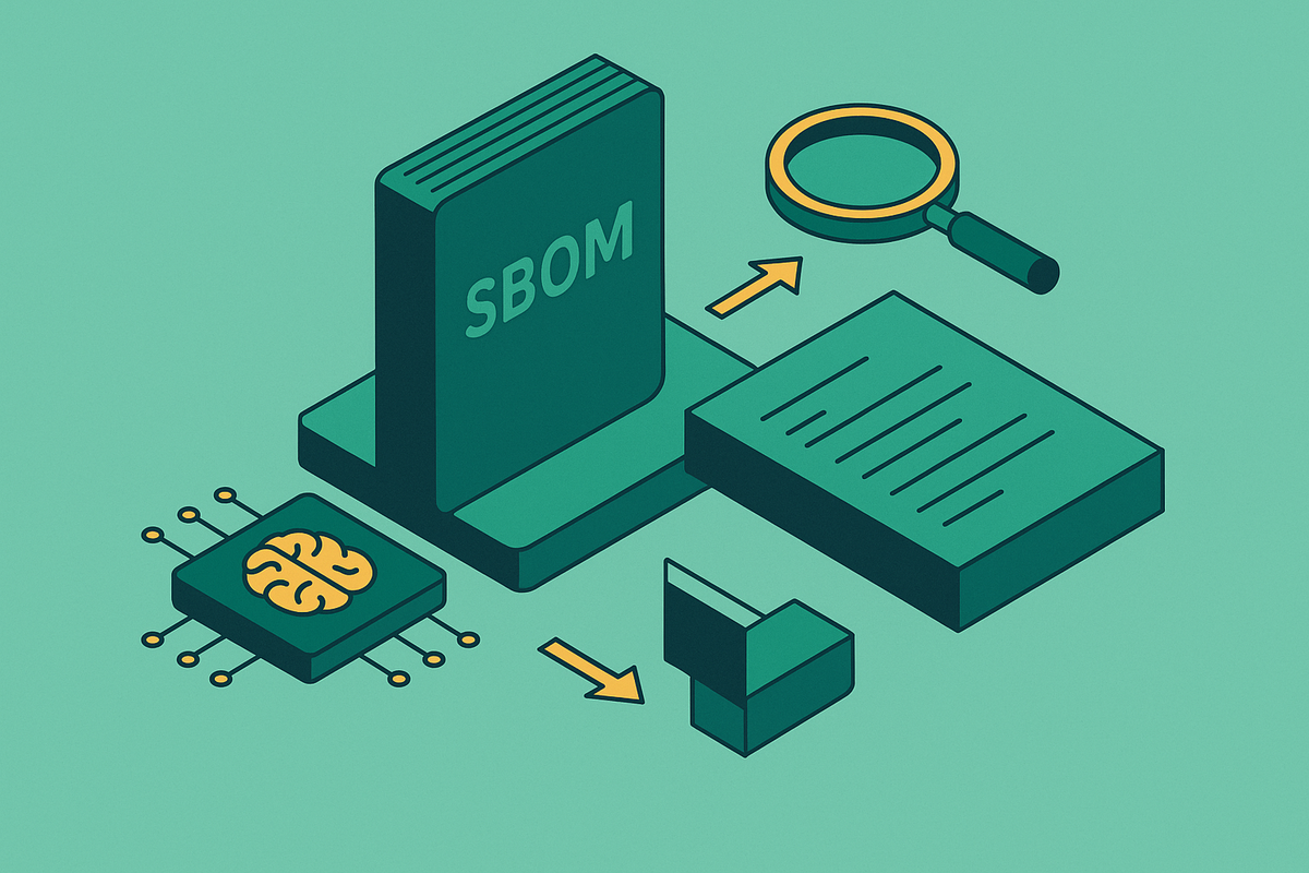Cover illustration for “SBOM and Provenance Tracking for AI-Generated Code Dependencies”