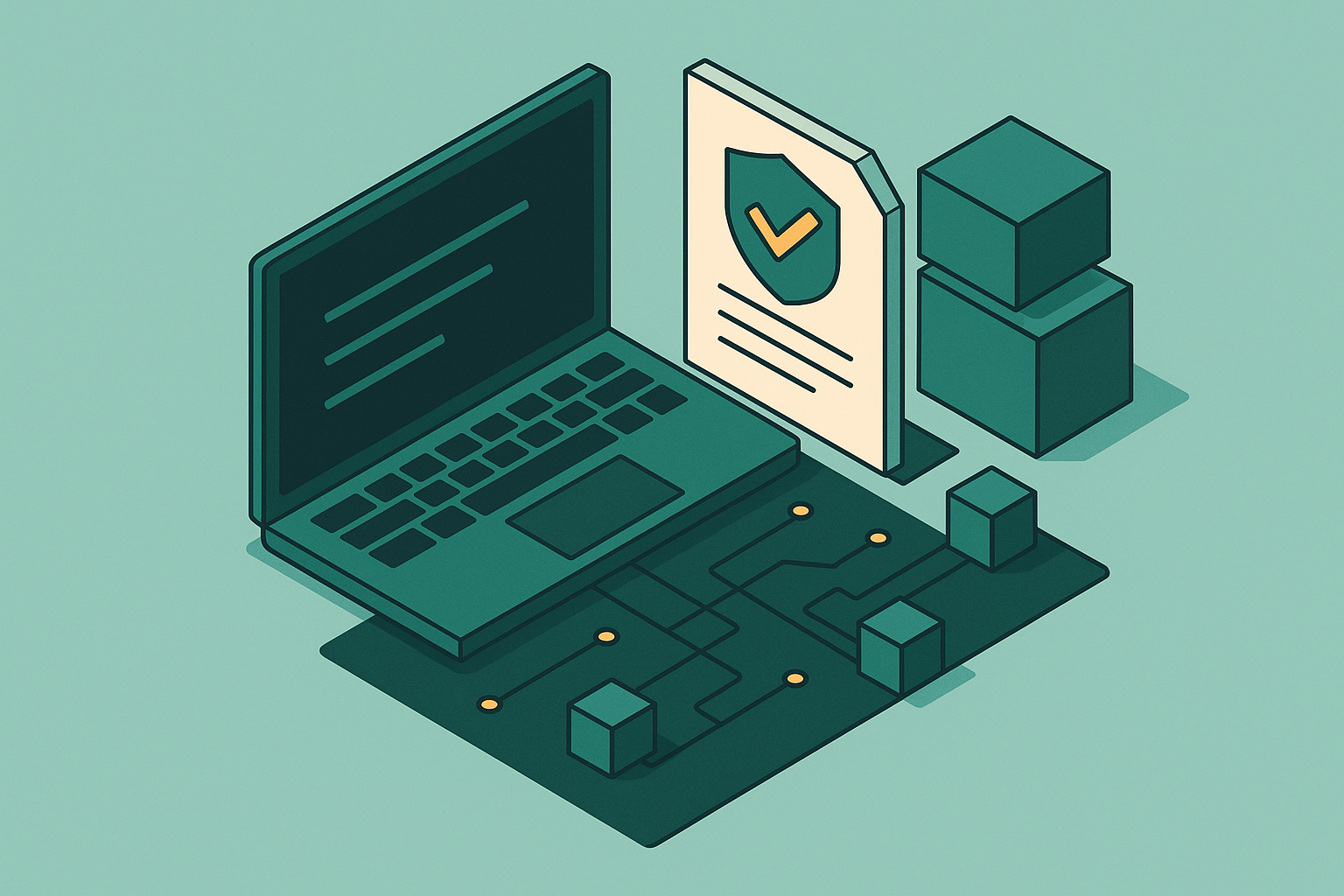 Cover illustration for “FISMA Software Supply Chain Controls for Federal DevOps Teams”