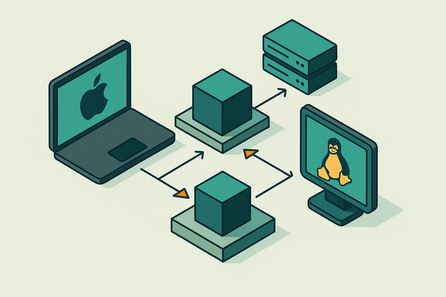 Cover illustration for “Reproducible Environments Across macOS and Linux in the Same Team”