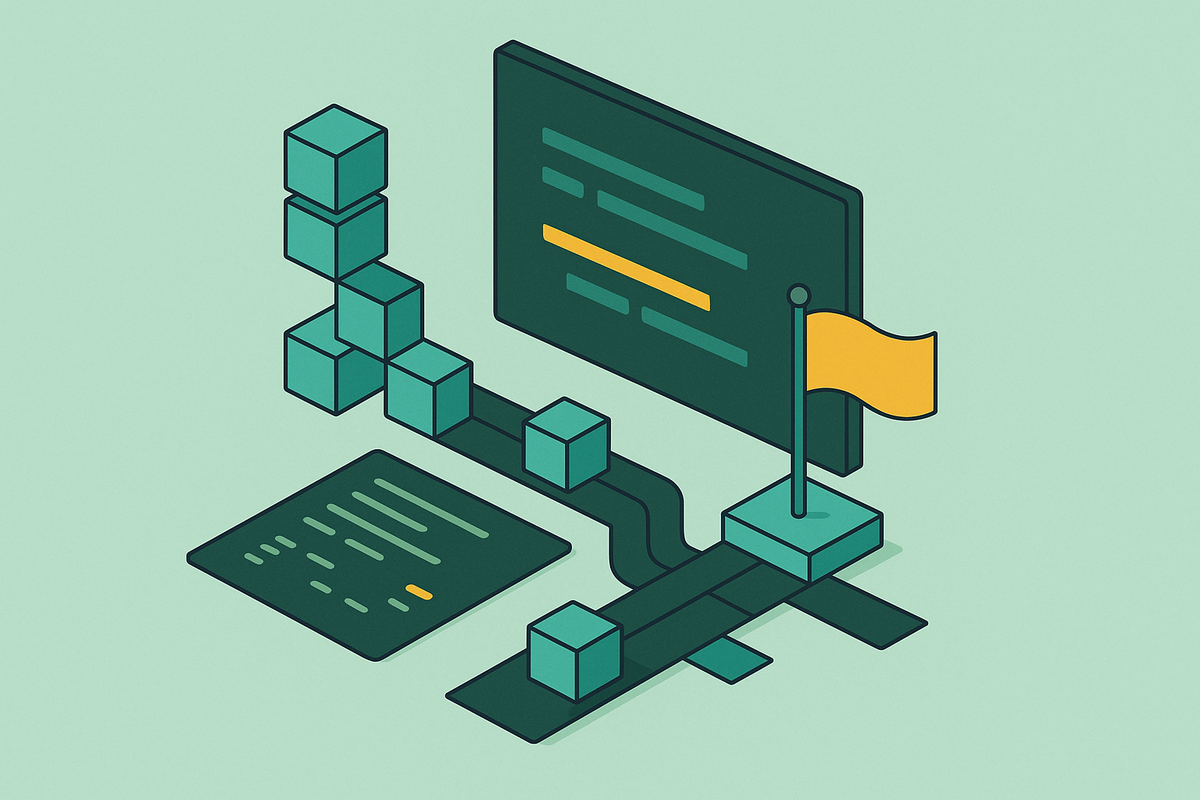Cover illustration for “Trunk-Based Development With Feature Flag Gating”
