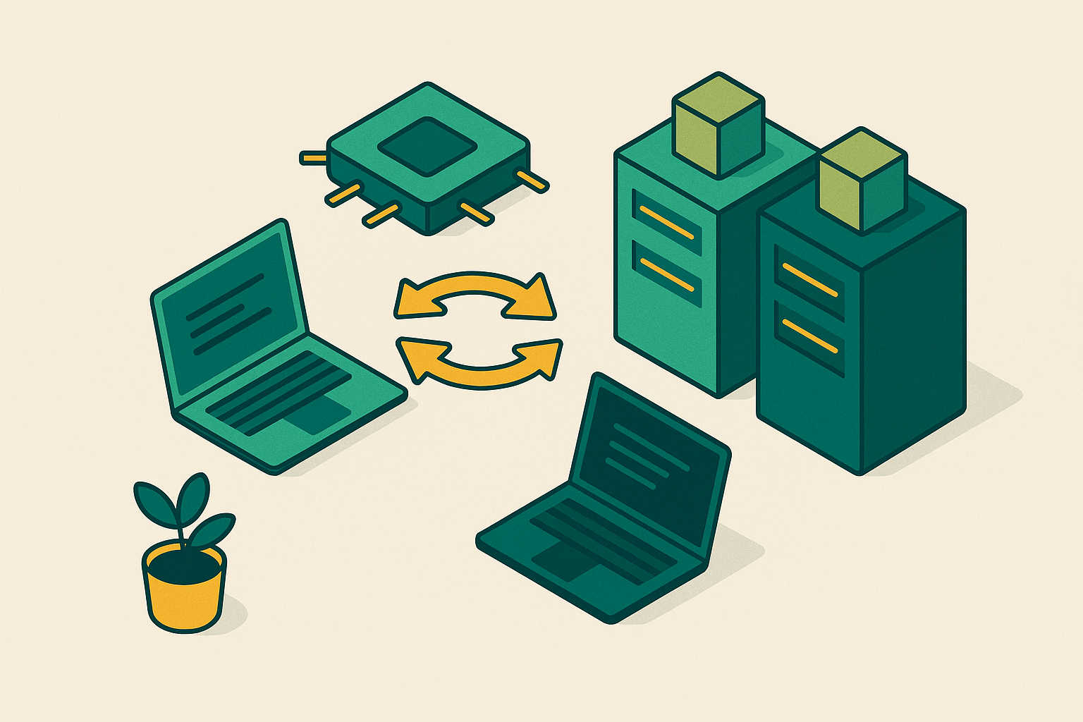 Cover illustration for “Reproducible Environments on Apple Silicon and x86 Teams”