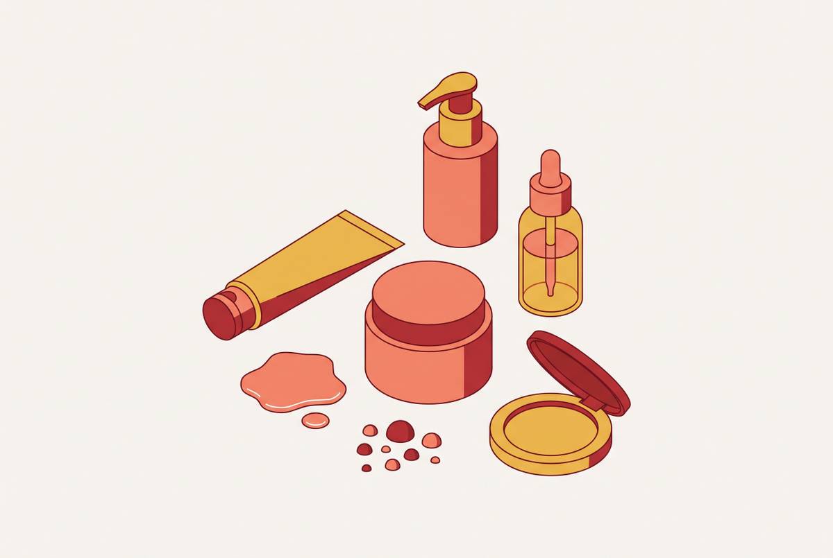 Cover illustration for “Skincare Products That Cause Acne Breakouts”