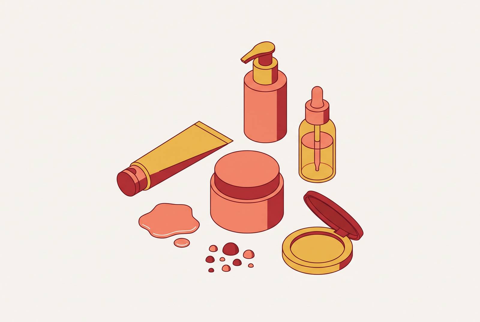 Cover illustration for “Skincare Products That Cause Acne Breakouts”
