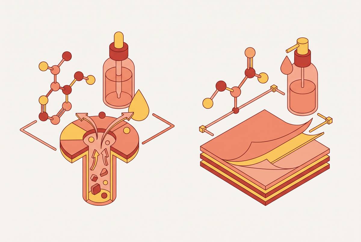 Cover illustration for “Salicylic Acid vs Glycolic Acid for Acne-Prone Skin”