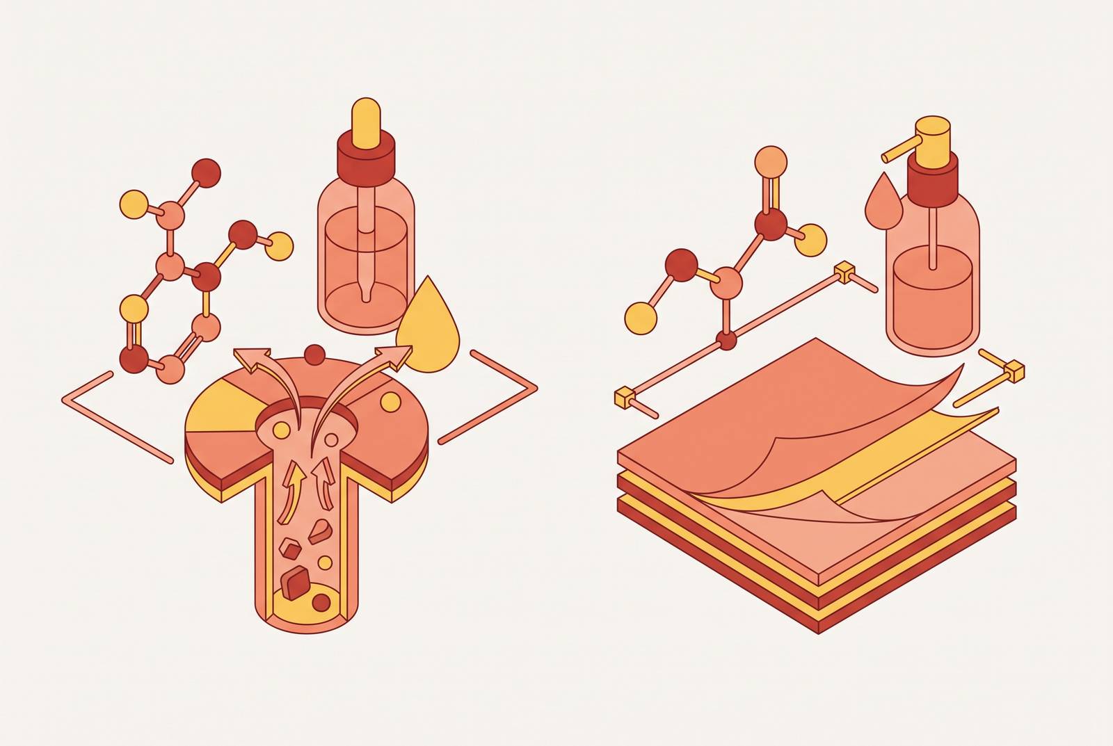Cover illustration for “Salicylic Acid vs Glycolic Acid for Acne-Prone Skin”