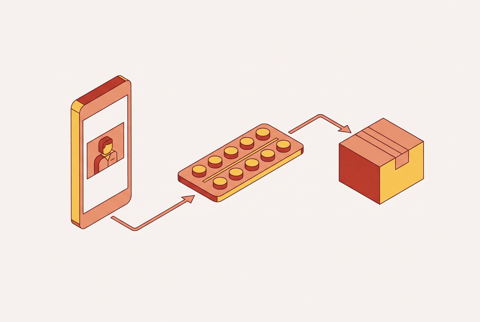 Cover illustration for “Getting Birth Control Online Without an In-Person Visit”