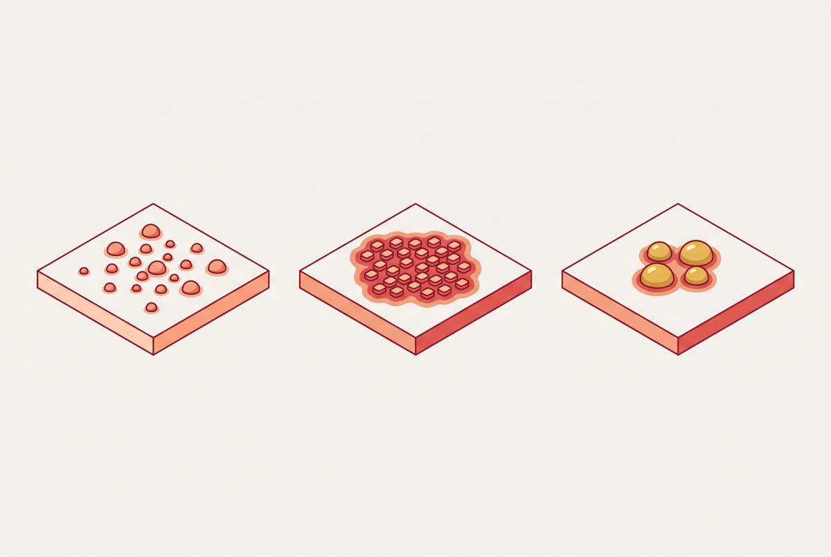 Cover illustration for “Yeast Infection Bumps vs Contact Dermatitis vs Herpes”