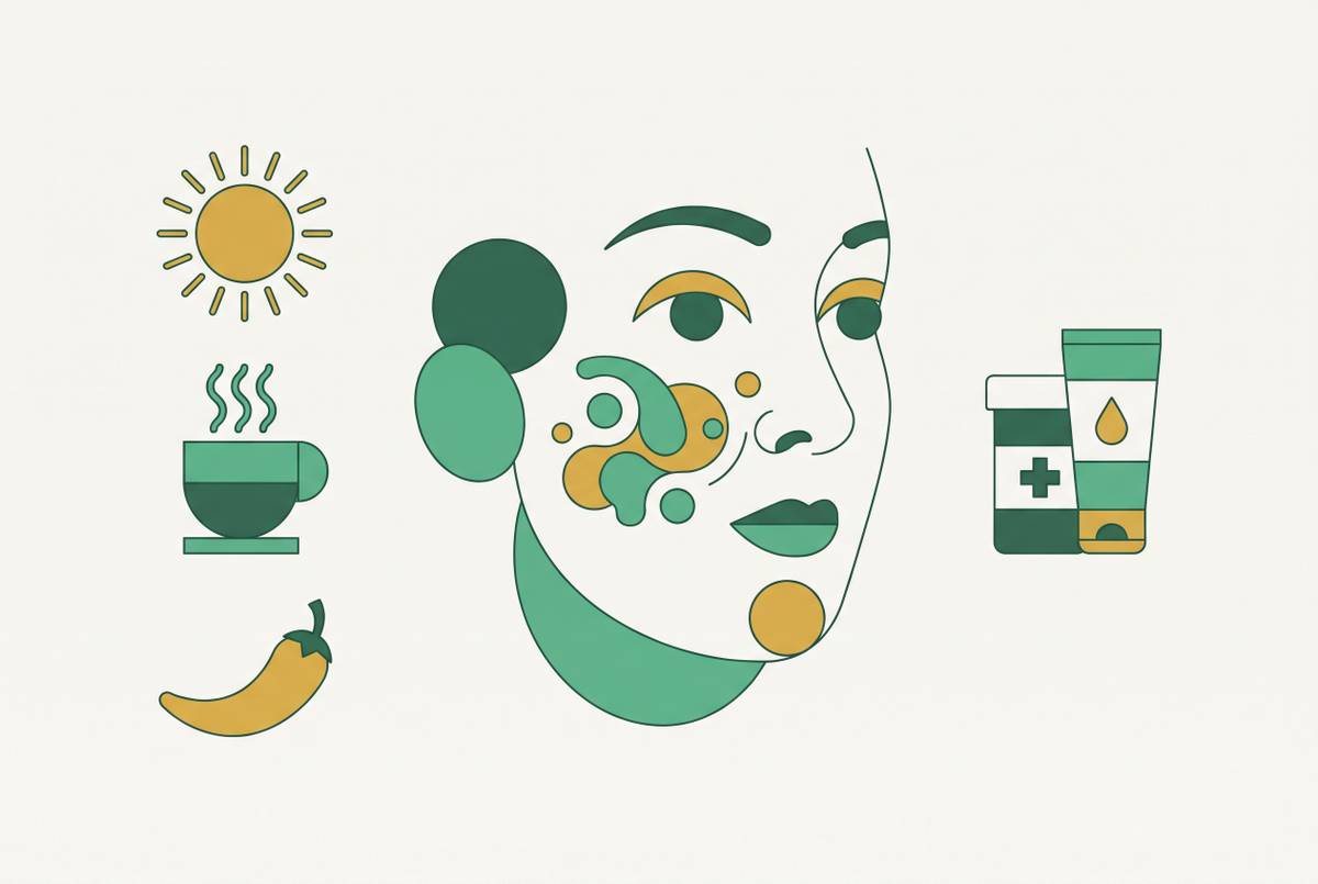 Cover illustration for “Rosacea Triggers and Prescription Management Options”