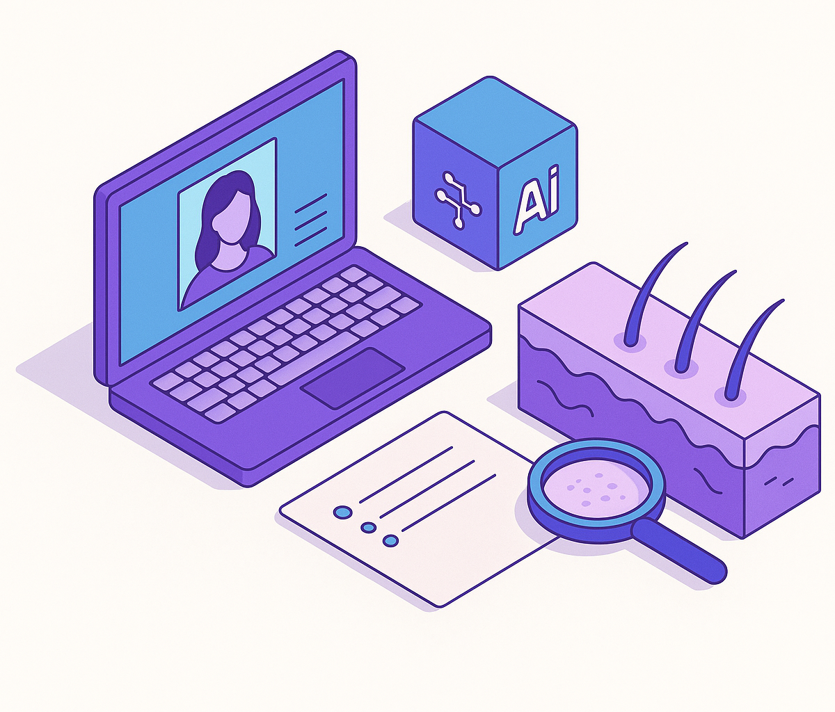 Cover illustration for “How AI Analyzes Skin Images for Condition Detection”