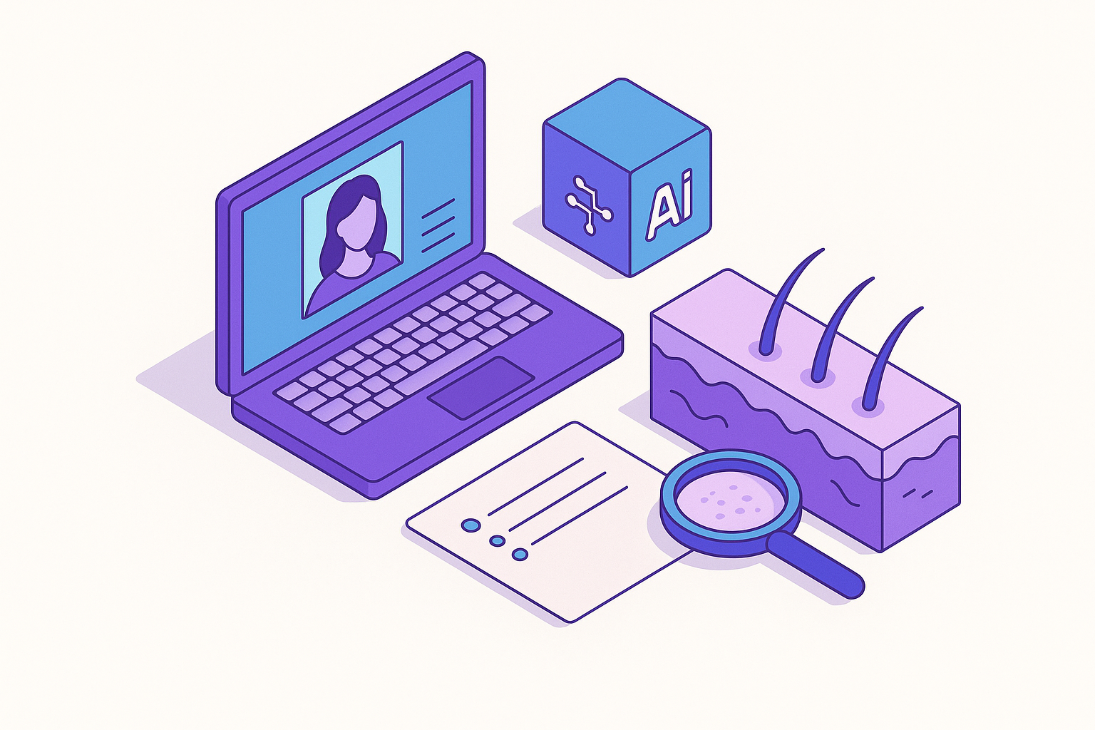 Cover illustration for “How AI Analyzes Skin Images for Condition Detection”