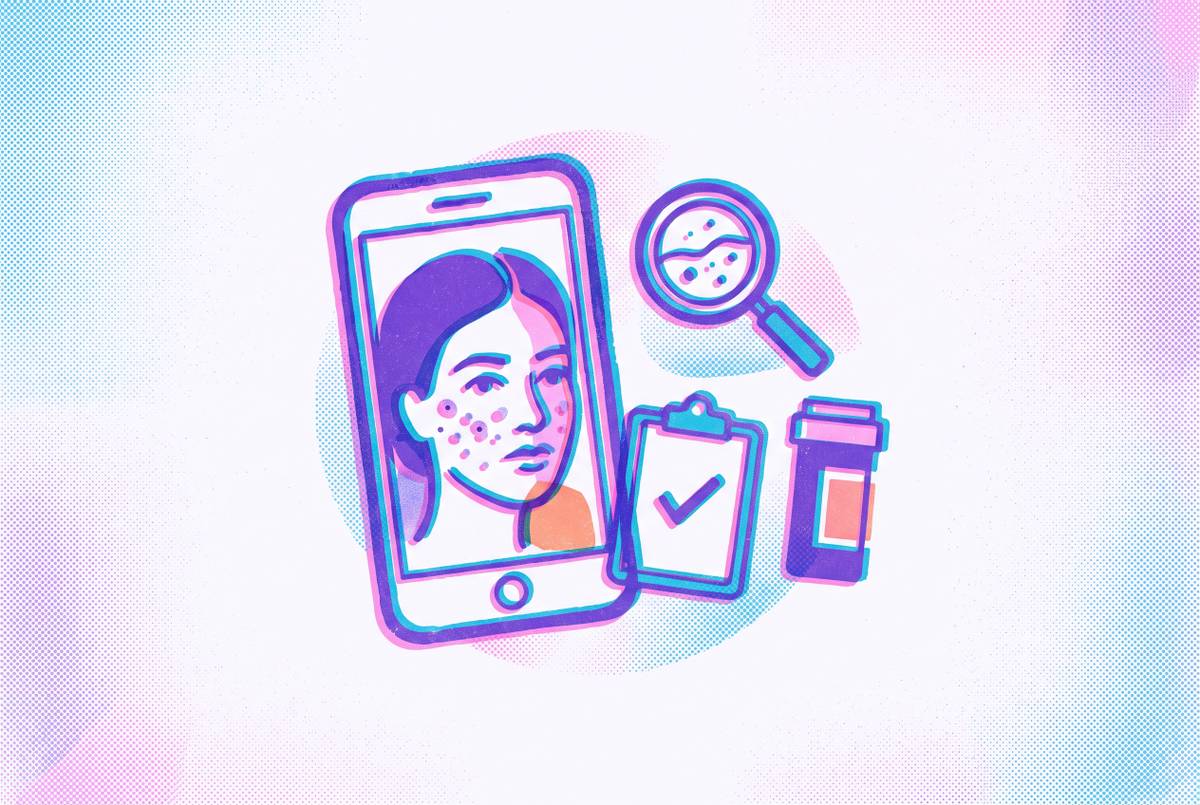 Cover illustration for “What Telehealth Acne Prescriptions Actually Require From You Before Approval”
