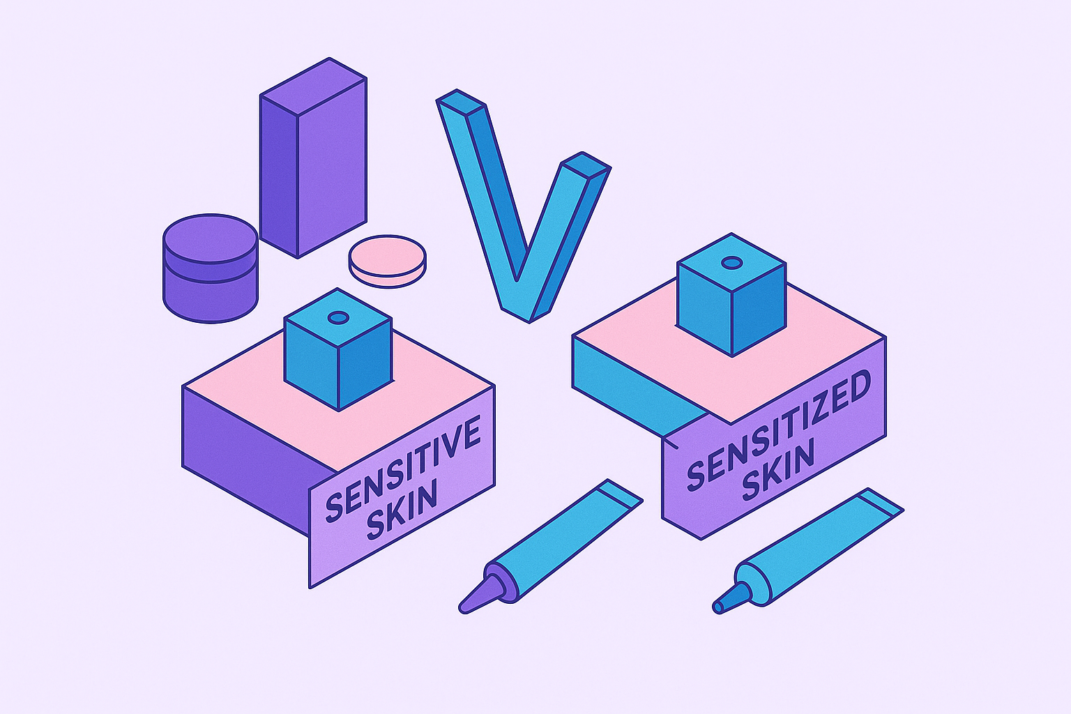 Cover illustration for “Sensitive Skin Versus Sensitized Skin Distinction”
