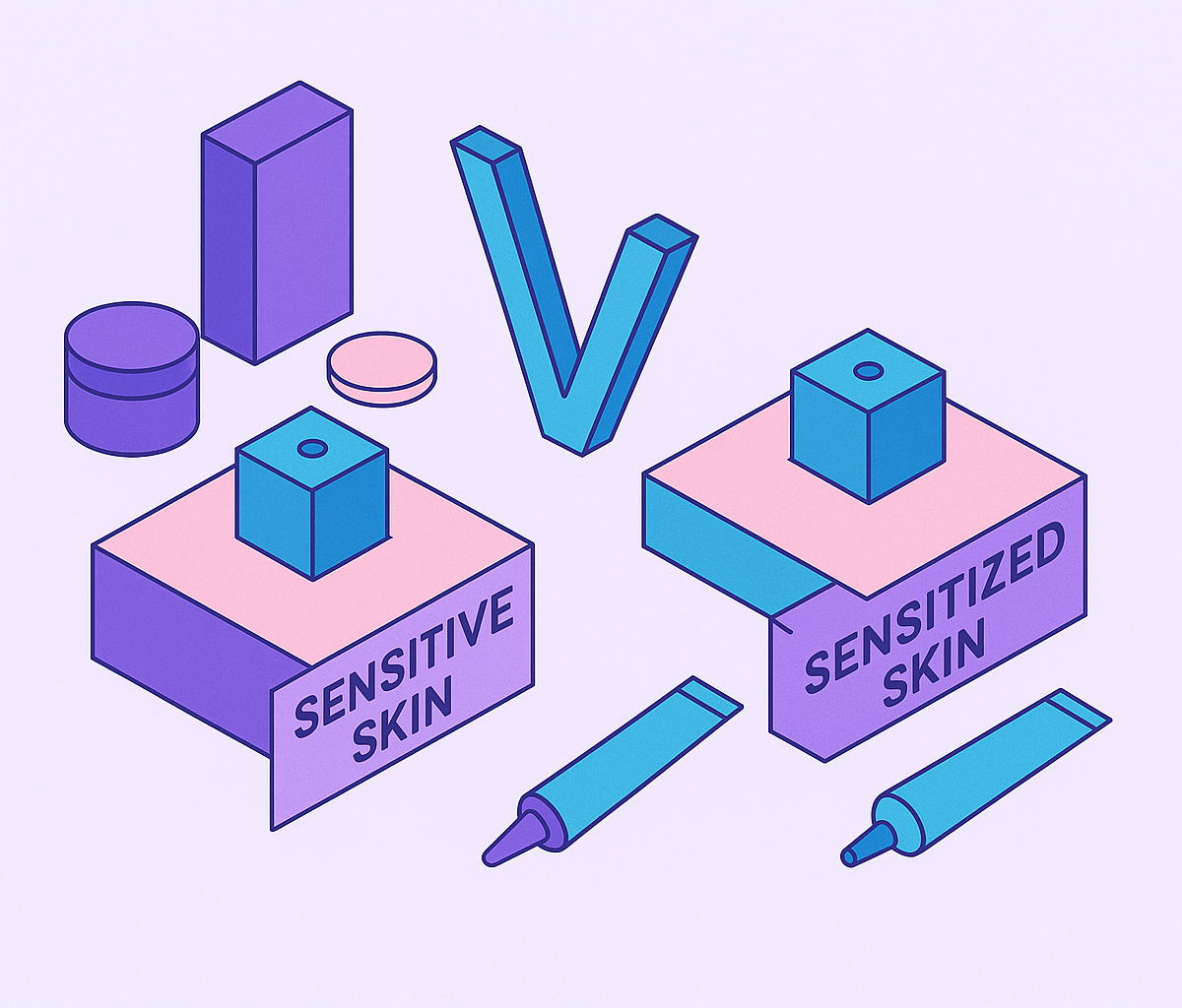 Cover illustration for “Sensitive Skin Versus Sensitized Skin Distinction”