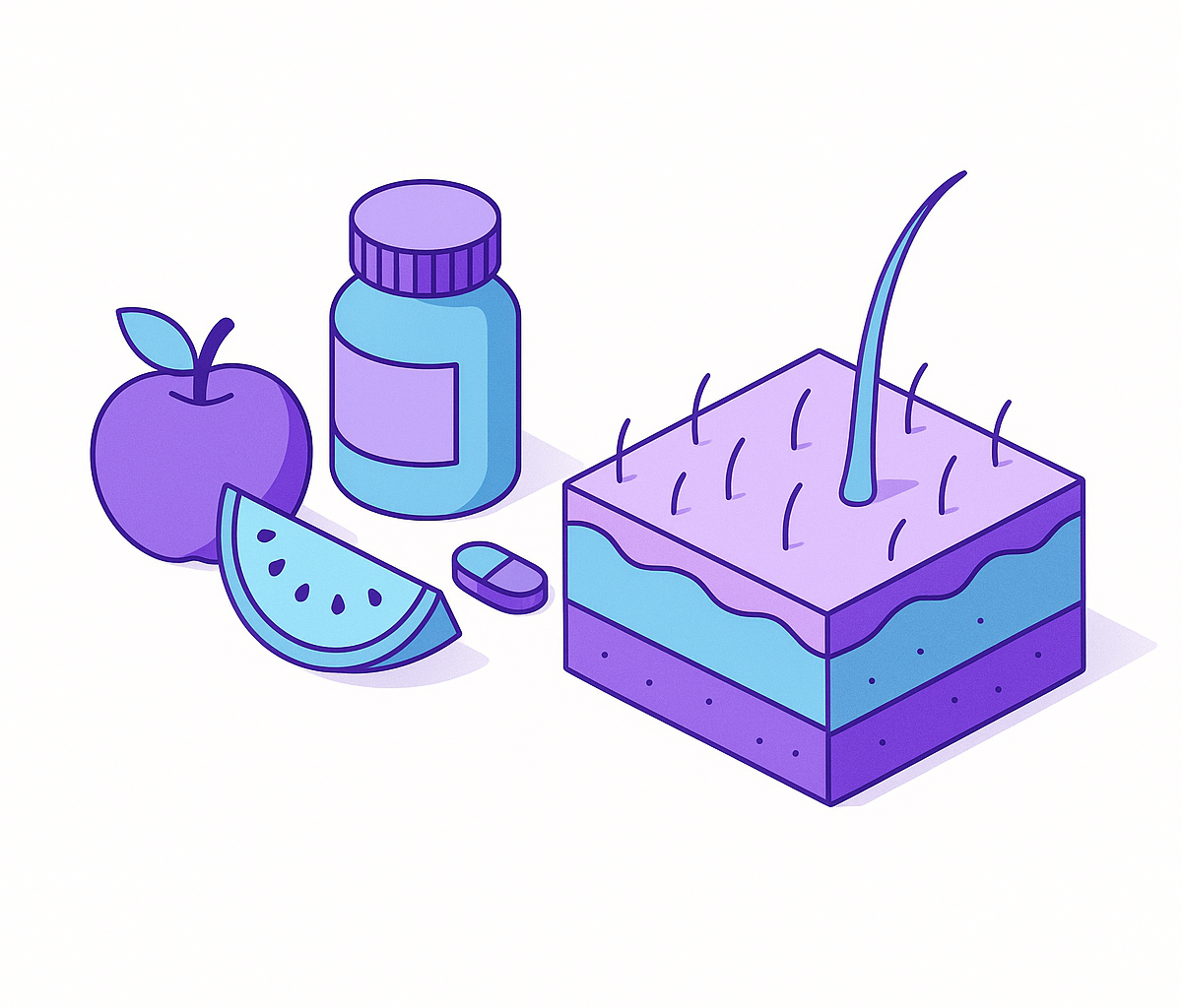 Cover illustration for “How Diet and Nutrition Influence Individual Skin Outcomes”