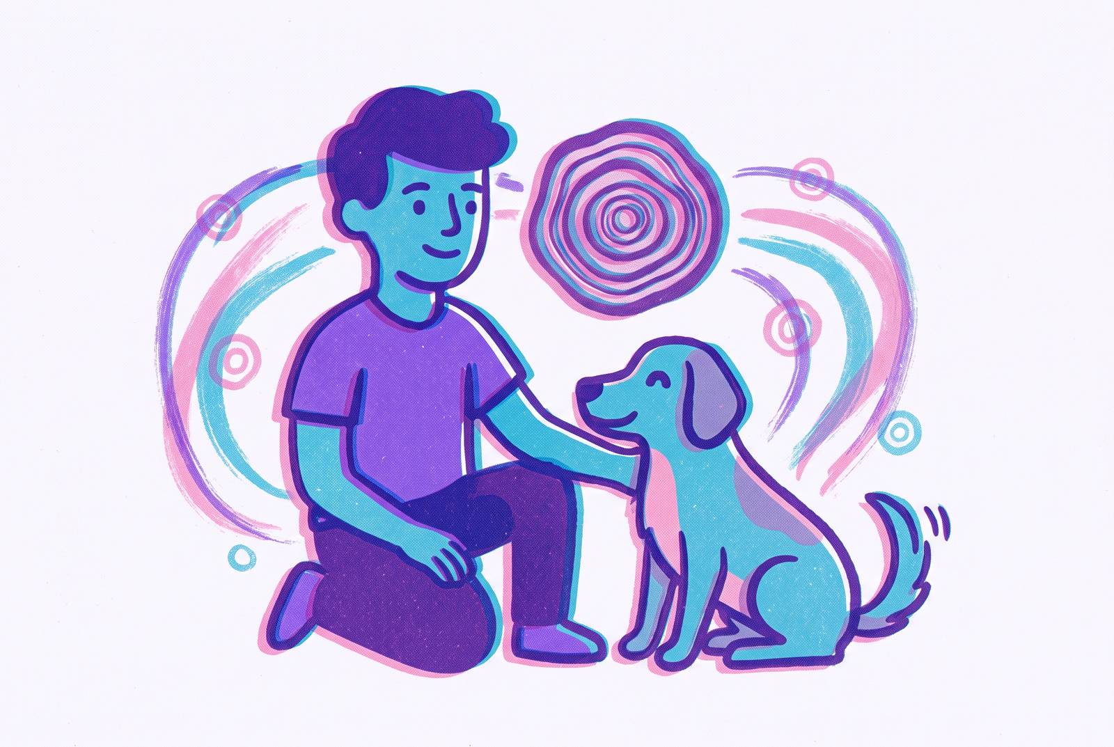 Cover illustration for “How Ringworm Spreads Between People and Pets”
