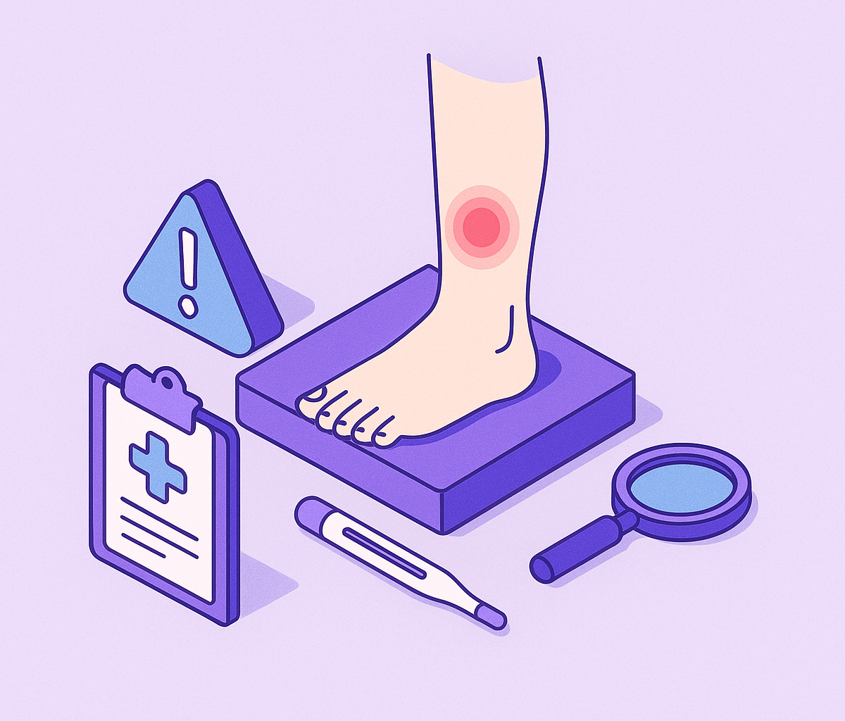 Cover illustration for “Cellulitis Warning Signs That Need Prompt Medical Attention”