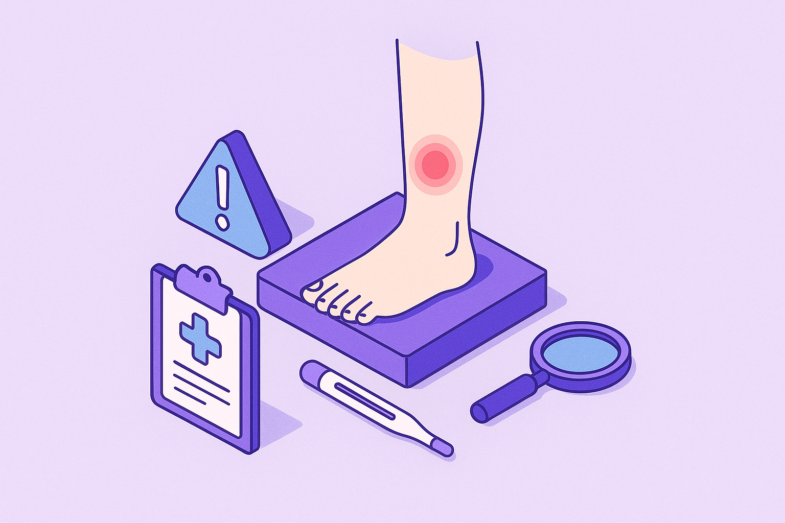 Cover illustration for “Cellulitis Warning Signs That Need Prompt Medical Attention”