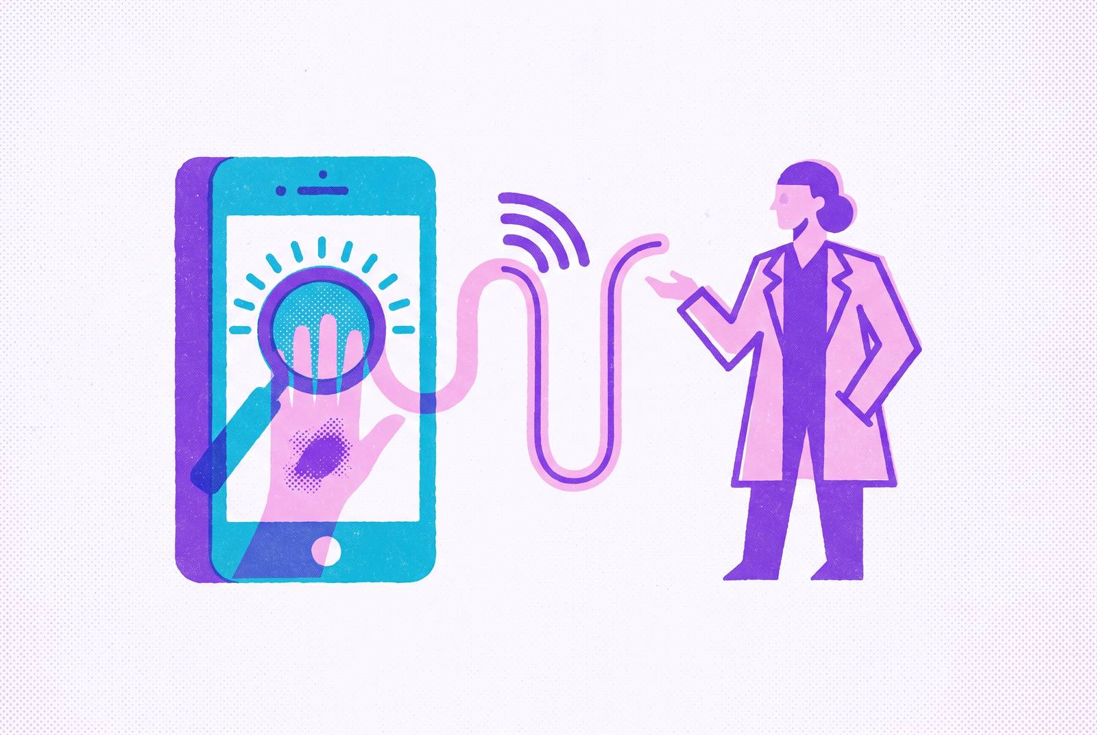 Cover illustration for “AI Symptom Checkers That Connect You to a Licensed Clinician”