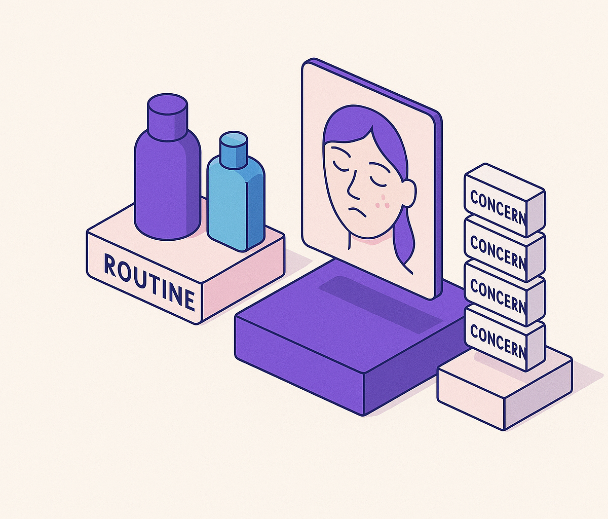 Cover illustration for “Personalized Skincare Routines Based on Skin Concern”