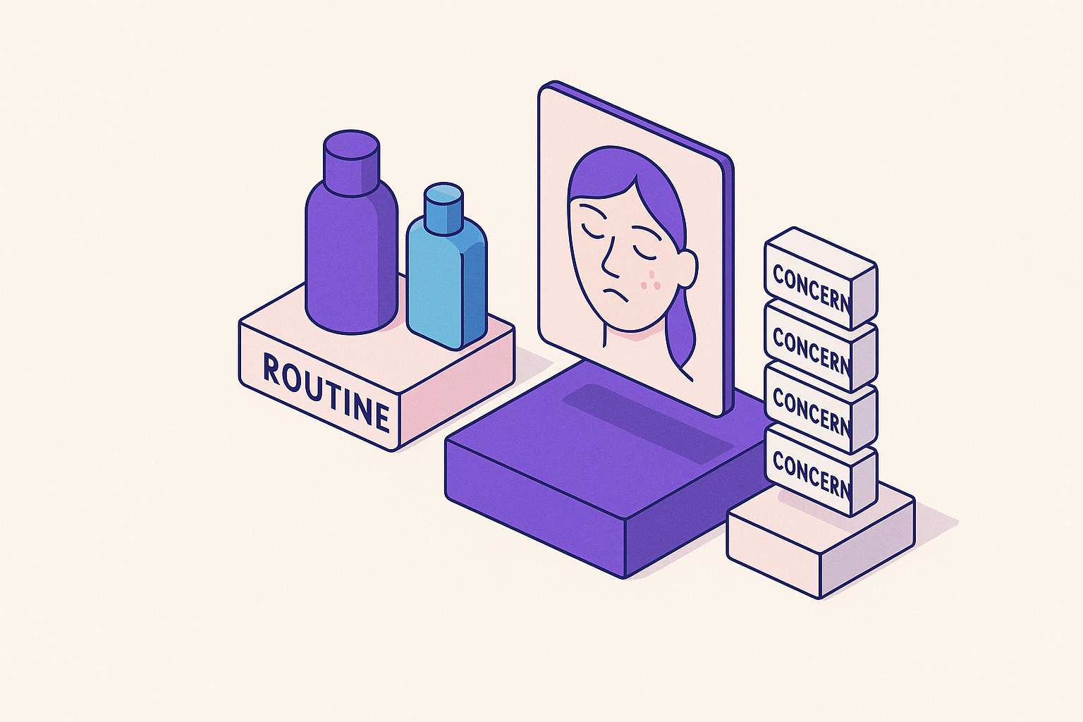 Cover illustration for “Personalized Skincare Routines Based on Skin Concern”