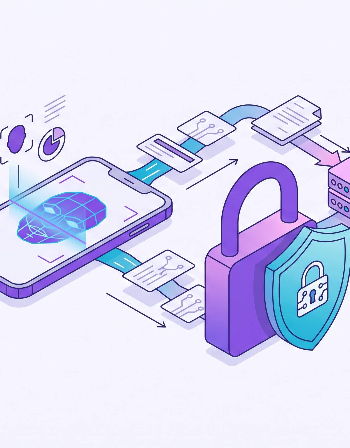 Cover illustration for “Privacy and Data Security in Skin Analysis Apps”
