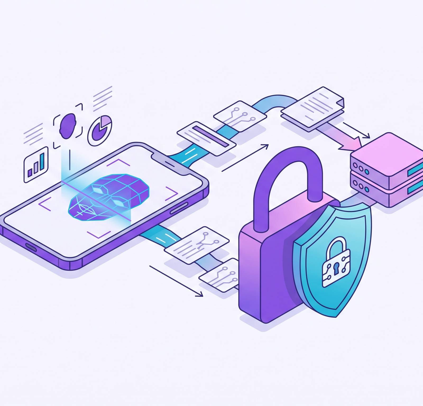 Cover illustration for “Privacy and Data Security in Skin Analysis Apps”