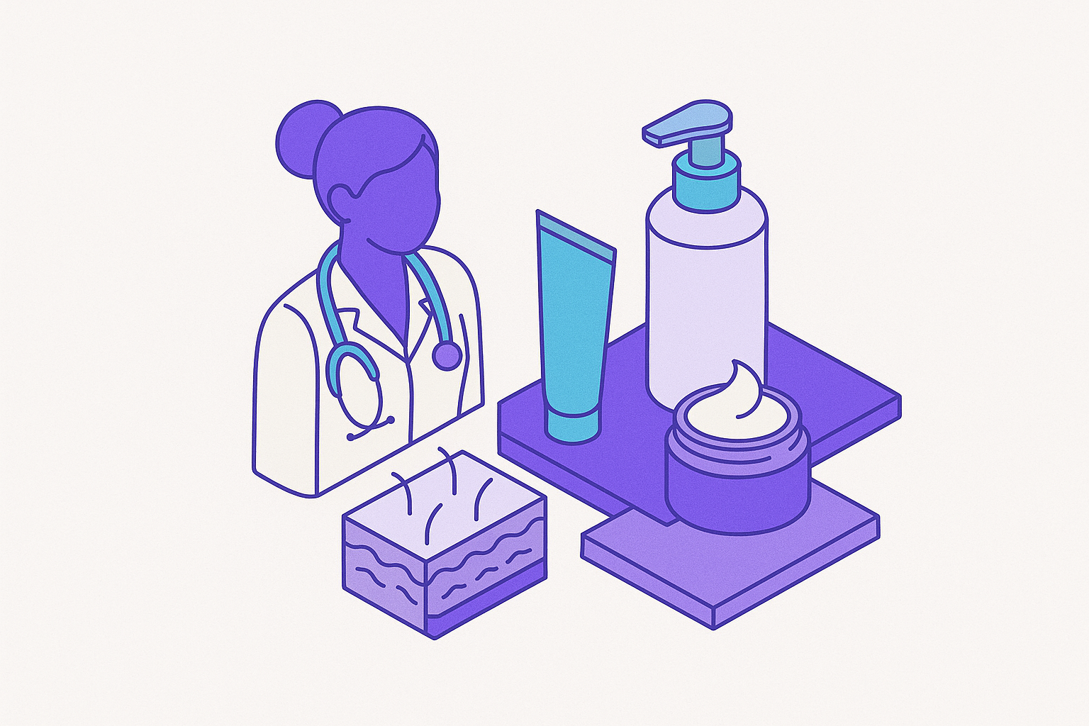 Cover illustration for “Dermatologist-Recommended Moisturizers for Dry Skin”
