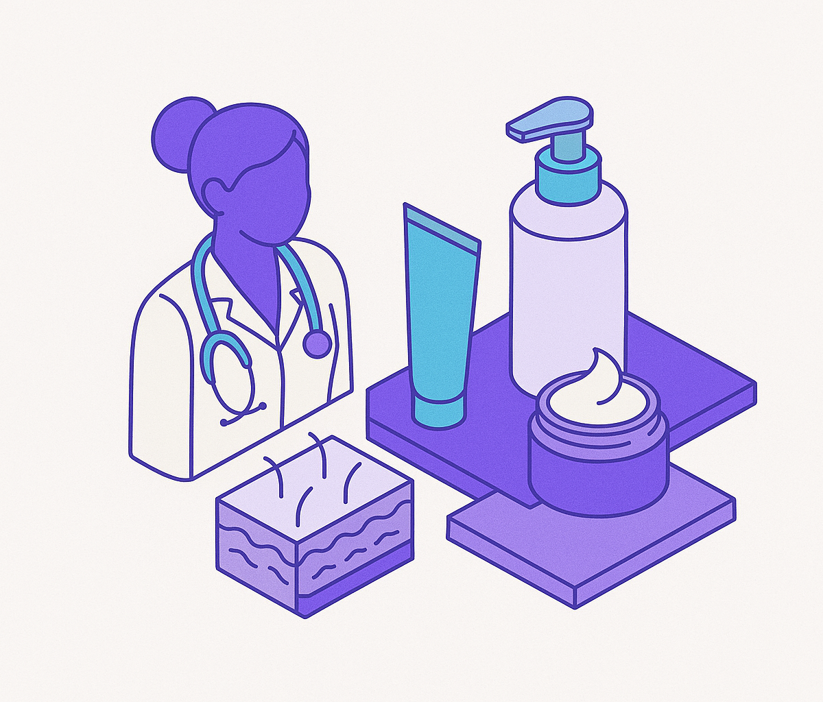 Cover illustration for “Dermatologist-Recommended Moisturizers for Dry Skin”